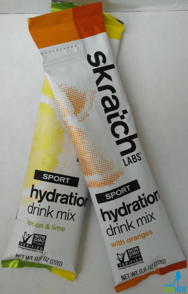 Two Skratch hydration drink mix packets