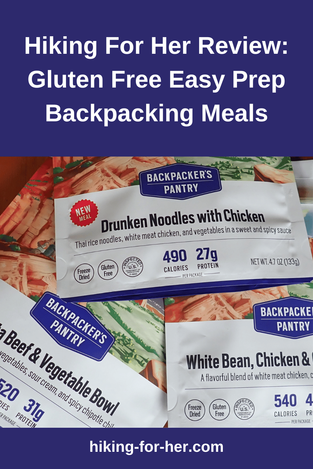 Backpacking food that is gluten free can be tasty and nutritious, as this Hiking For Her review discovers. #backpackingfood #glutenfreefood #glutenfreehikers #hikingforherreviews #hikingforher