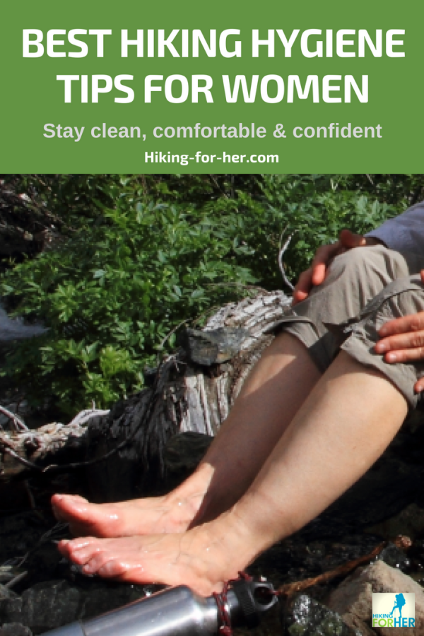 Female hiking hygiene concerns might be  keeping you off the trail. Use the Hiking For Her tips to stay clean, comfortable and confident during your hike. #hiking #backpacking #hygienetips