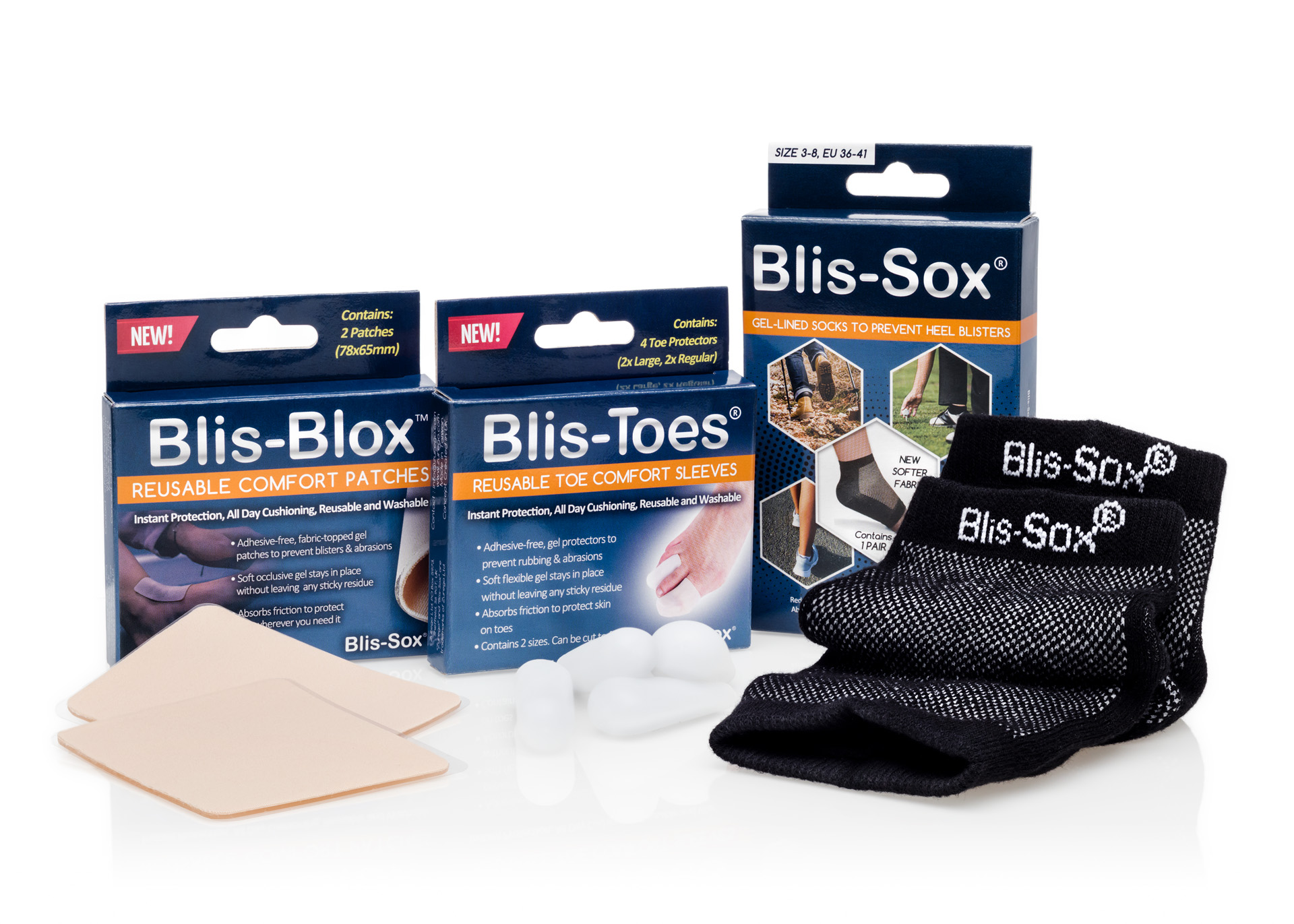 Box of Blis-Sox foot care products Box of Blis-Sox foot care products