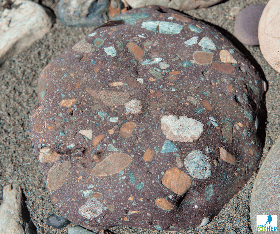 Conglomerate boulder