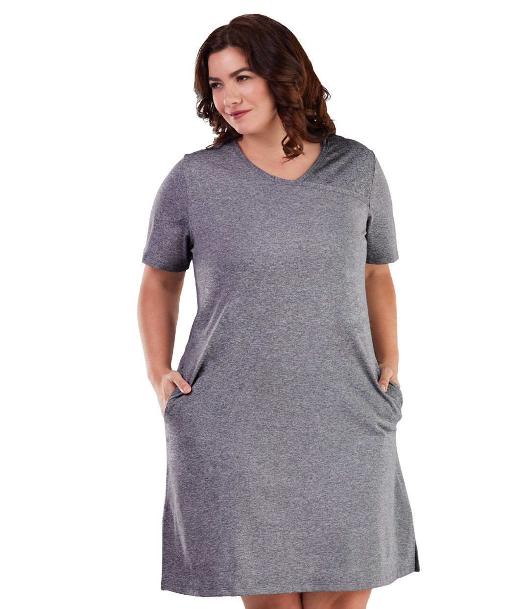 JunoActive gray short sleeved trail dress JunoActive gray short sleeved trail dress