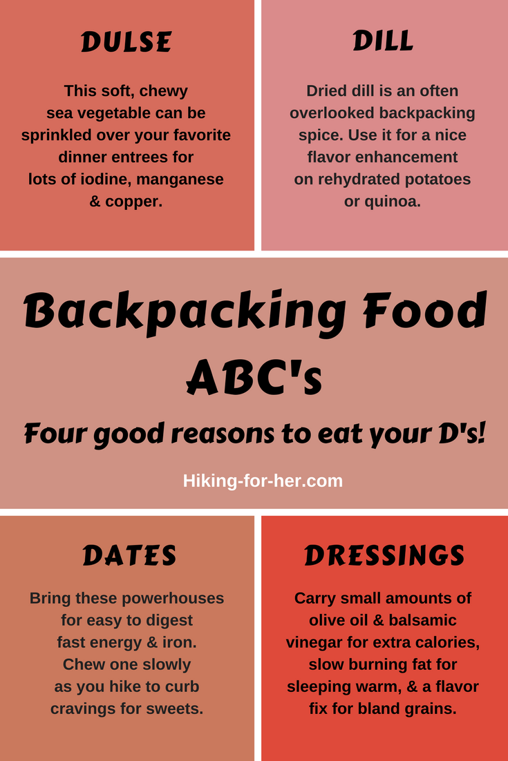 Backpacking Food ABCs Tasty and Nutritious Tips For Backpacking Menus