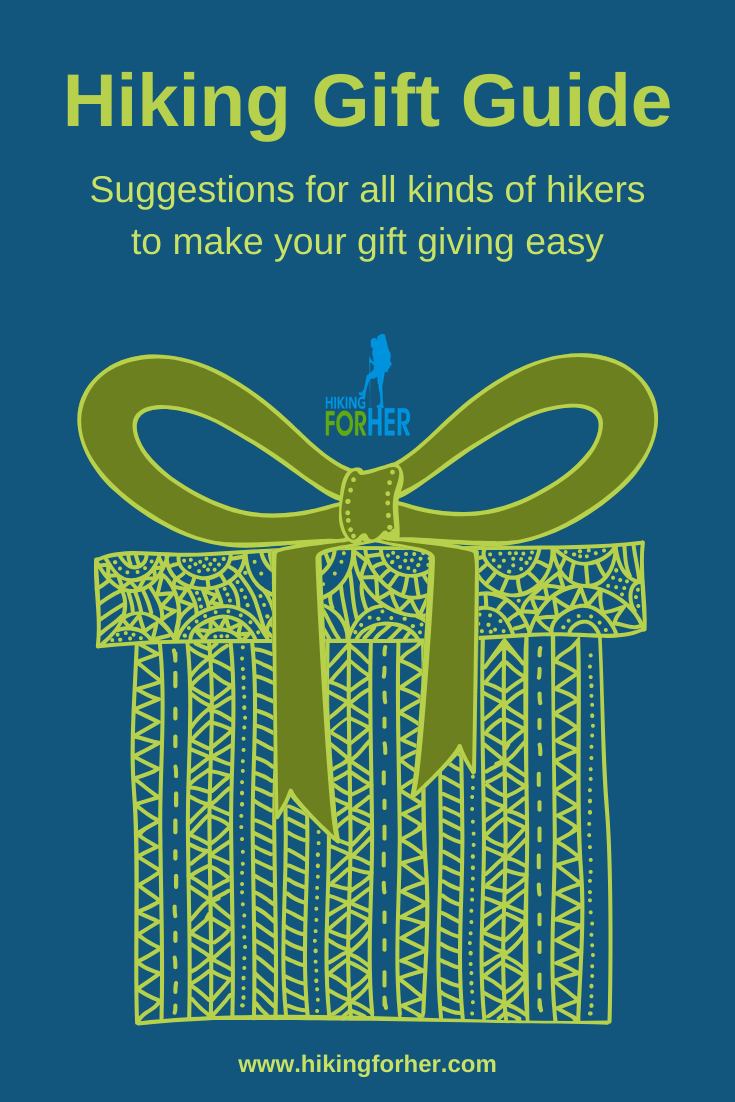 Need some gift suggestions for the hikers in your life? Hiking For Her has you covered! #gifts #giftguide #giftideasforhikers #hikinggifts #outdoorgifts #giftsforhikers #besthikergifts