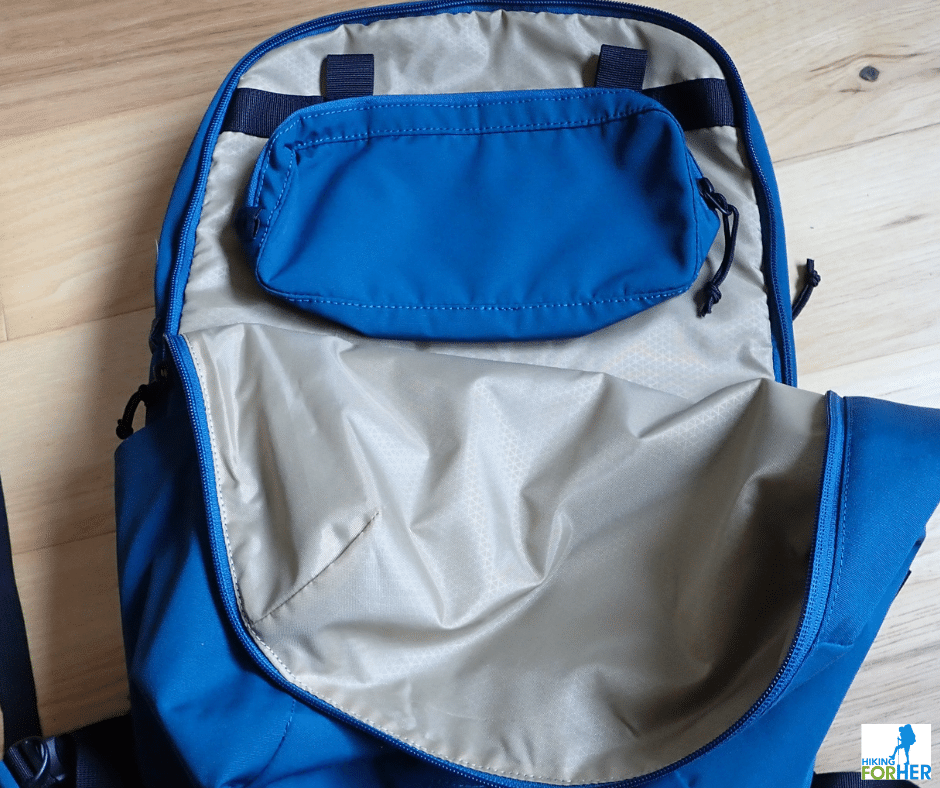 Inside main compartment of REI Beyonder Pack