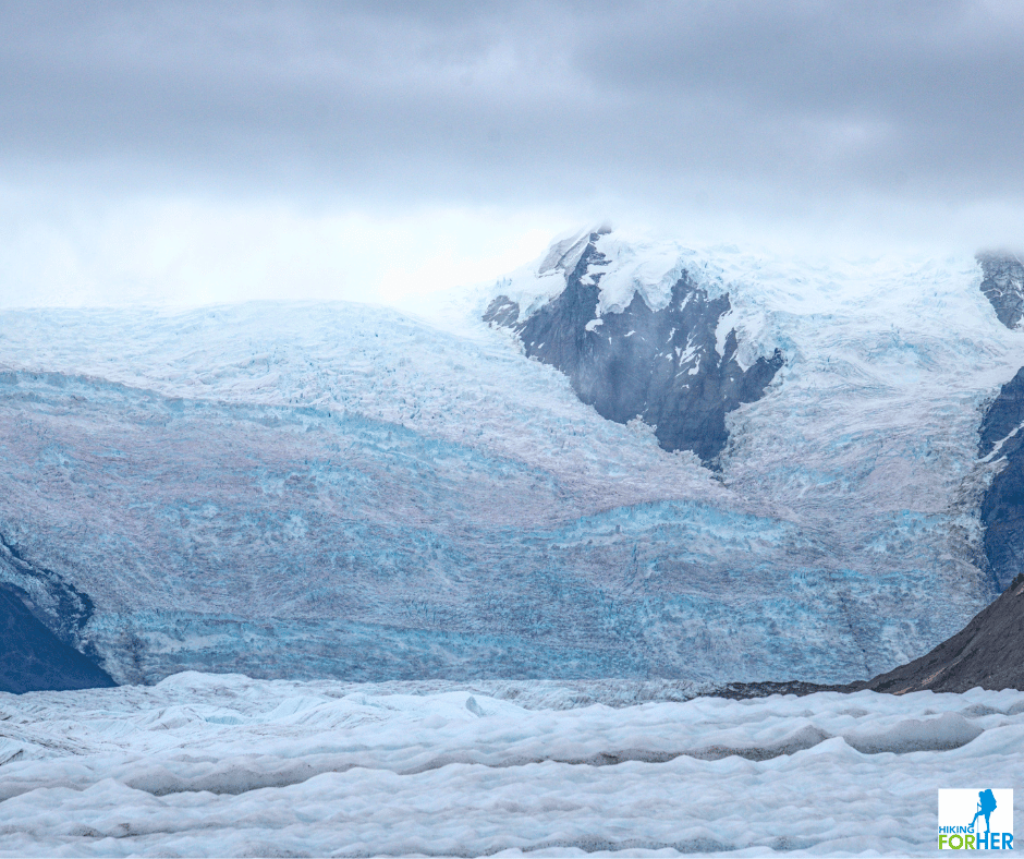 Root Glacier icefall, Wrangell St. Elias in Alaska