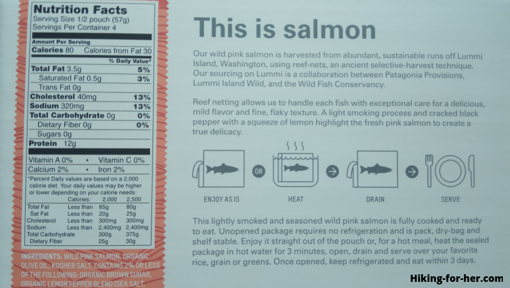 Patagonia Provisions food label on a box of salmon