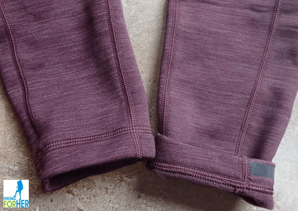Hem of hiking tights Hem of hiking tights