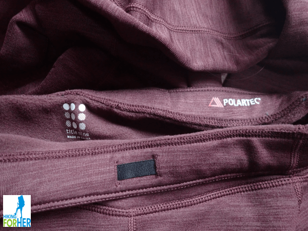 Waistband of hiking tights Waistband of hiking tights