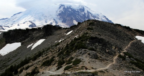 Mount Rainier hiking trail to Skyscraper Pass